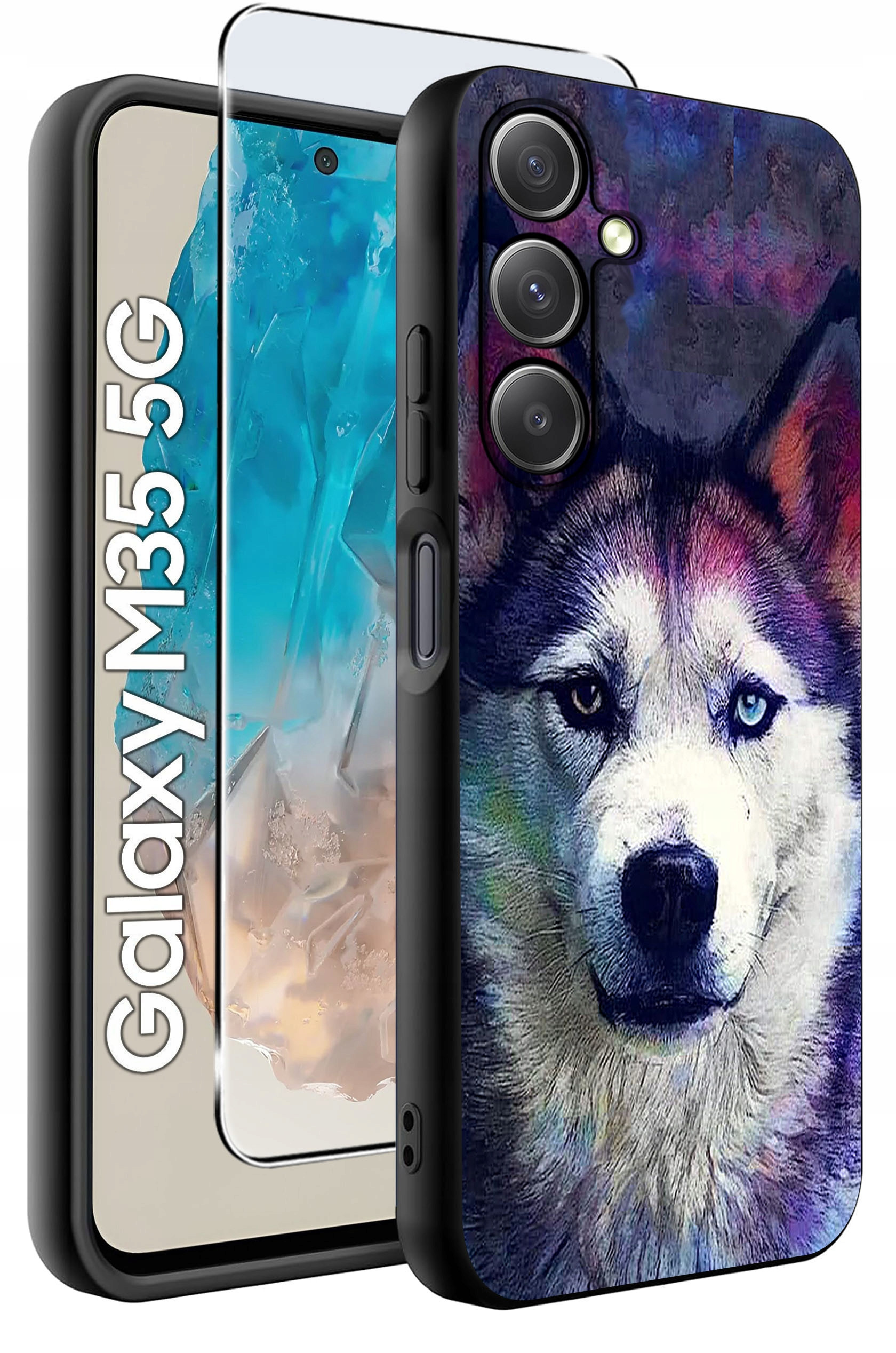 Etui do Samsung Galaxy M35 5G WZORY | Silikonowe Matt Case + Szkło Hartowane 9H