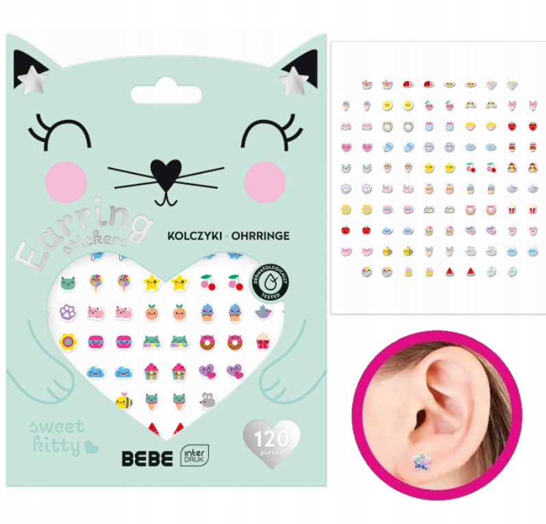 Naklejki na uszy dla dzieci 96szt BB Friends – Kreatywna zabawa dla najmłodszych