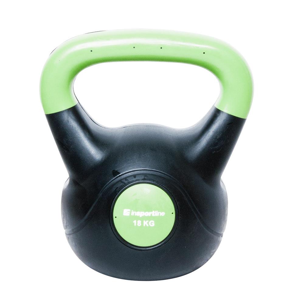 Hantla bitumiczna inSPORTline Kettlebell Dark 18 kg – Idealny wybór do treningu siłowego