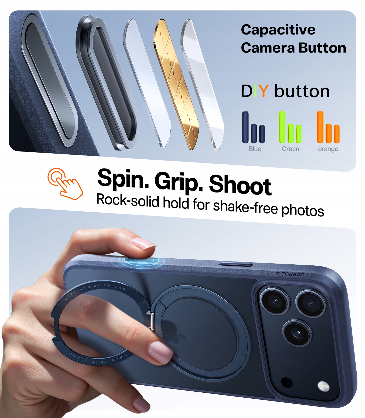 Funkcjonalność i design – Zintegrowany ring do ustawienia w różnych kąt