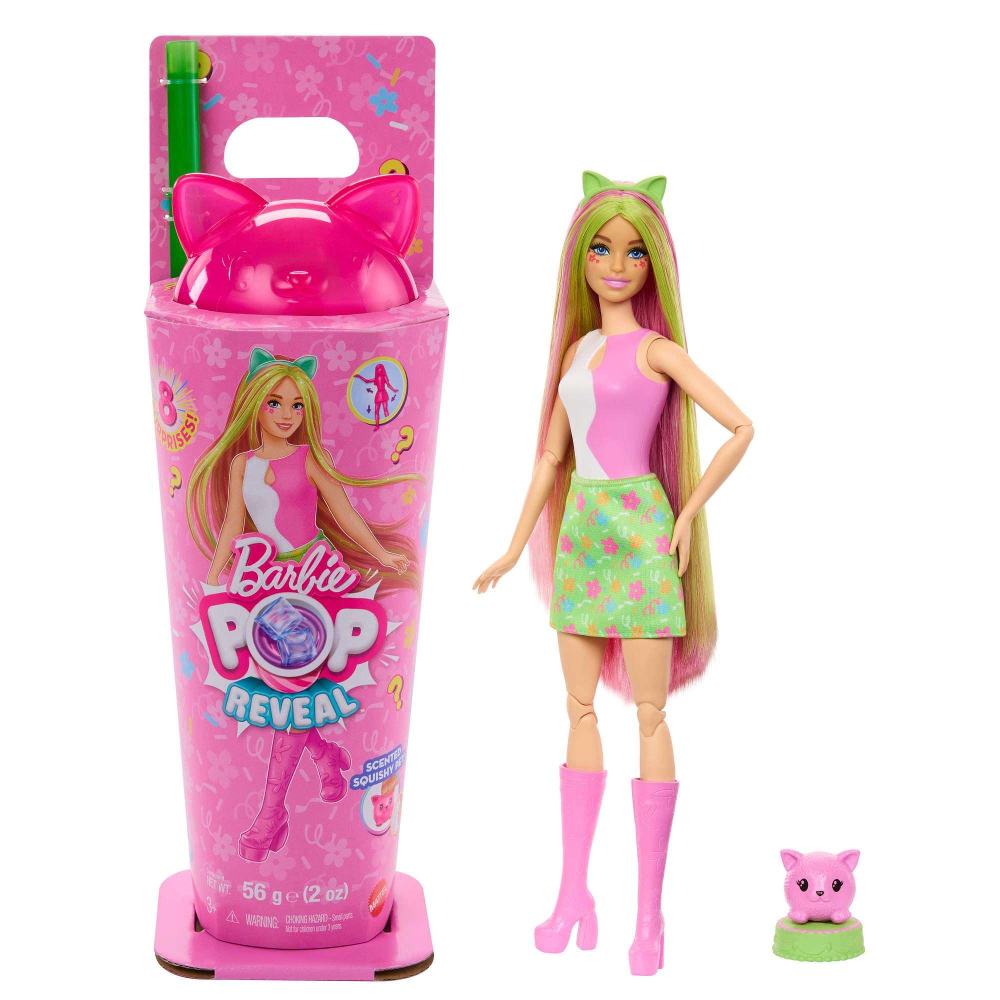 Barbie POP Reveal Animal Party – Zestaw niespodzianek z kiśkutą