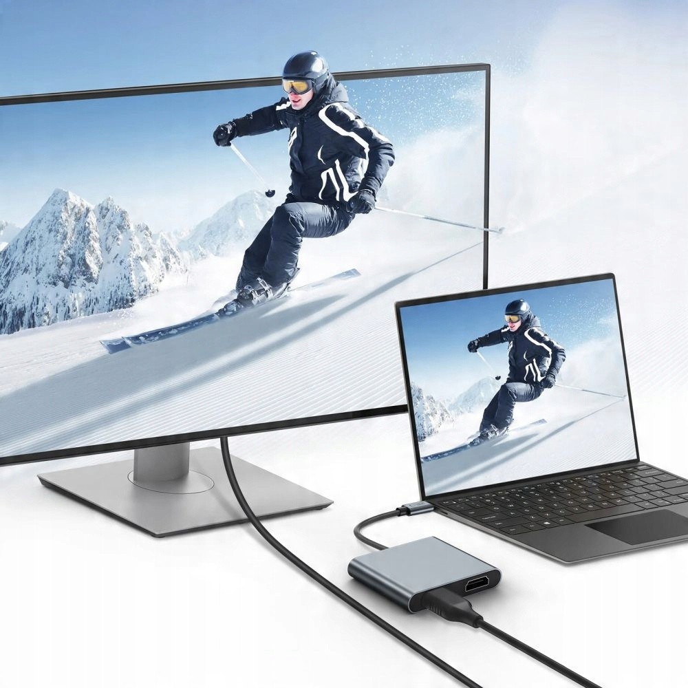 Możliwość podłączenia dwóch monitorów w rozdzielczości 4K