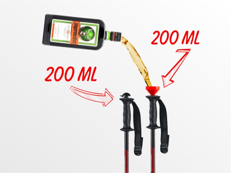 Wygodna rączka z pojemnikiem na alkohol