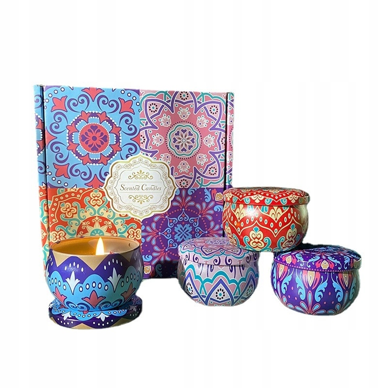 Zestaw Świec Sojowych 4szt + Box – Elegancki prezent pełen aromatów