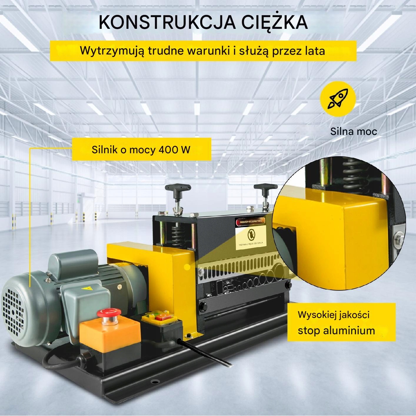 Wytrzymała konstrukcja z aluminium