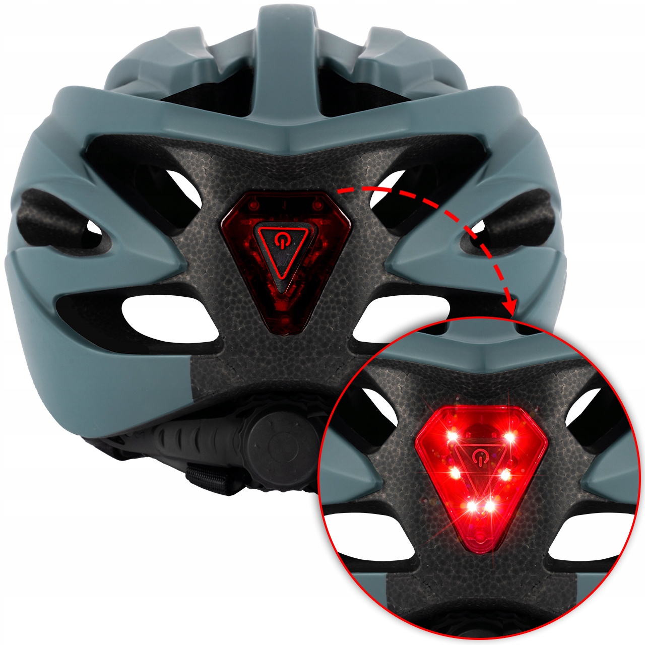 KASK ROWEROWY NA ROWER MĘSKI DAMSKI SZOSA REGULOWANY WYGODNY 58-61 LAMPKA Certyfikat CE