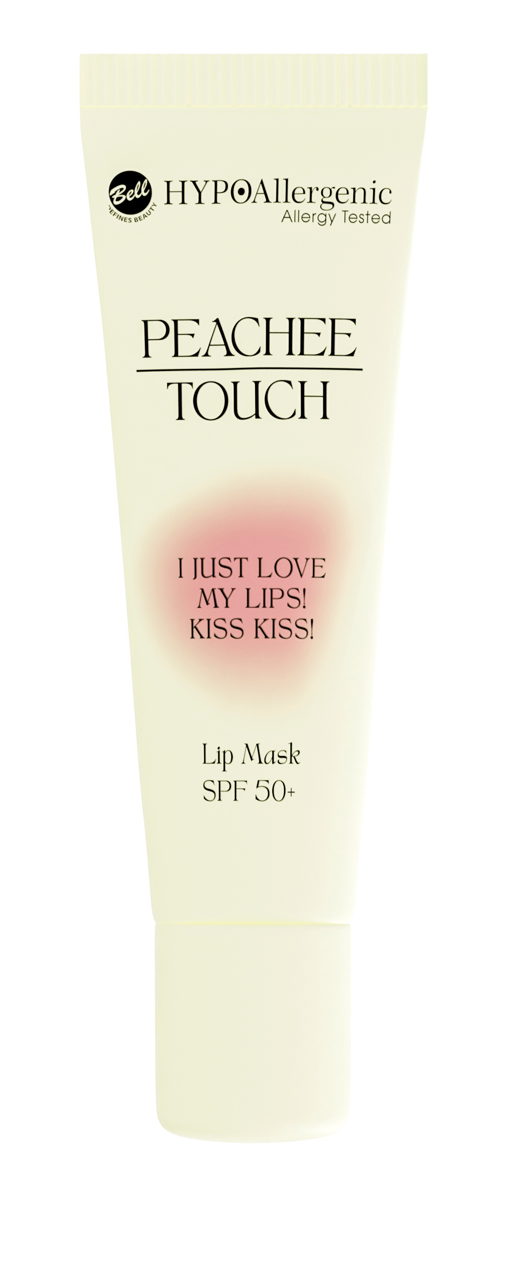 BELL HYPOAllergenic Maska hypoalergiczna do ust z SPF 50+ Peachee Touch – Ochrona i pielęgnacja w jednym