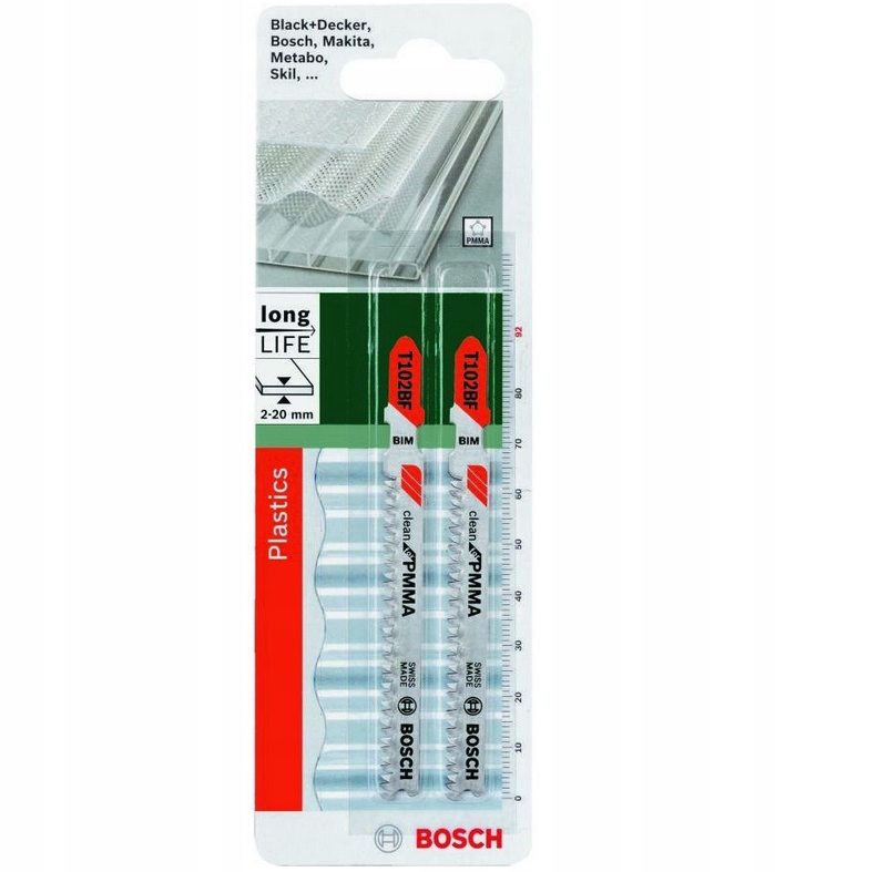 Zastosowanie w cięciu płyt PMMA o różnej grubości