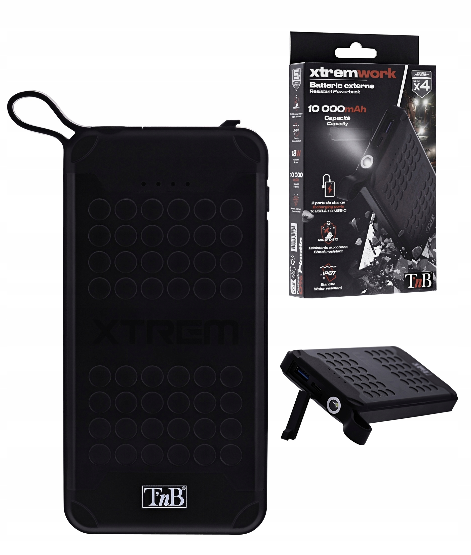 Powerbank T'nB Xtremwork 10000mAh – Niezawodne źródło energii w każdej sytuacji