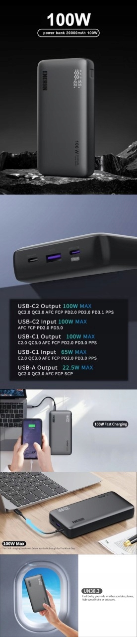 Wydajność ładowania 100W – Szybkie ładowanie dla laptopów i telefonów