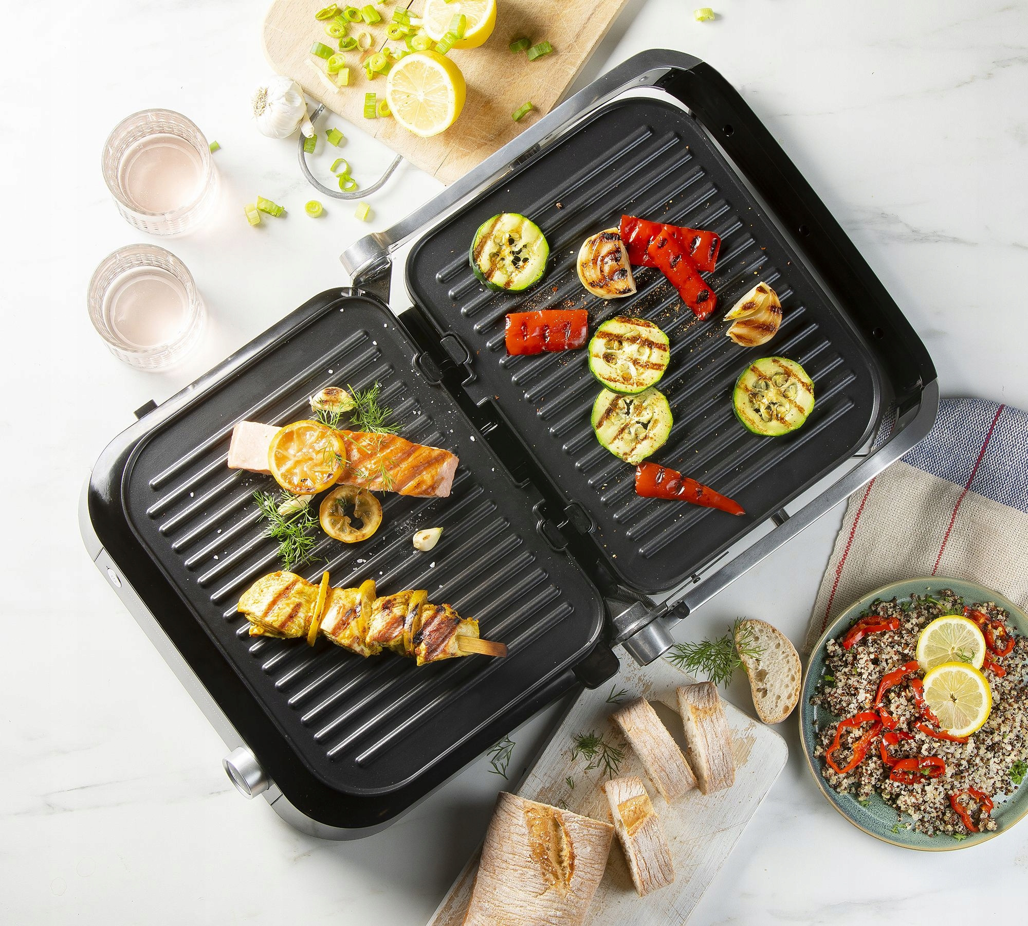 Wyjmowane, nieprzywierające płyty grillowe – Łatwe czyszczenie i konserwacja