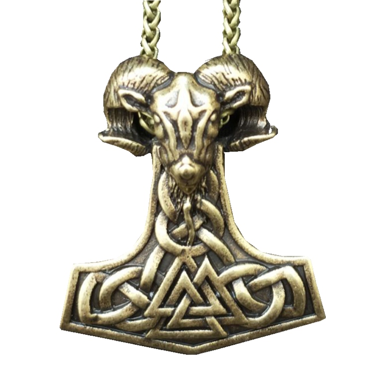 Naszyjnik Młot Thora Valknut Kompas Baran 126 – Symbol nordyckiej mocy