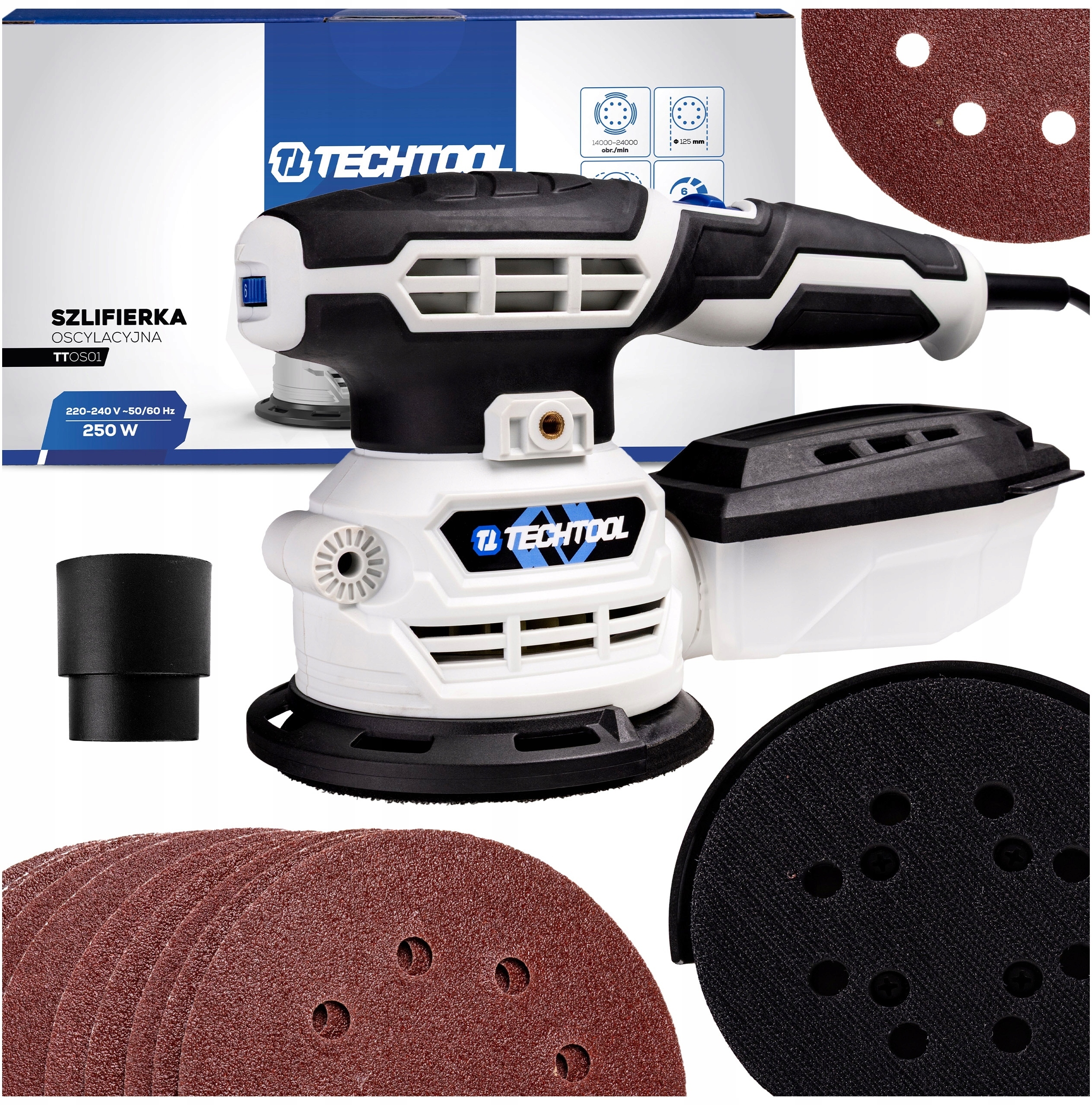 Wszechstronność szlifierki mimośrodowej TECHTOOL