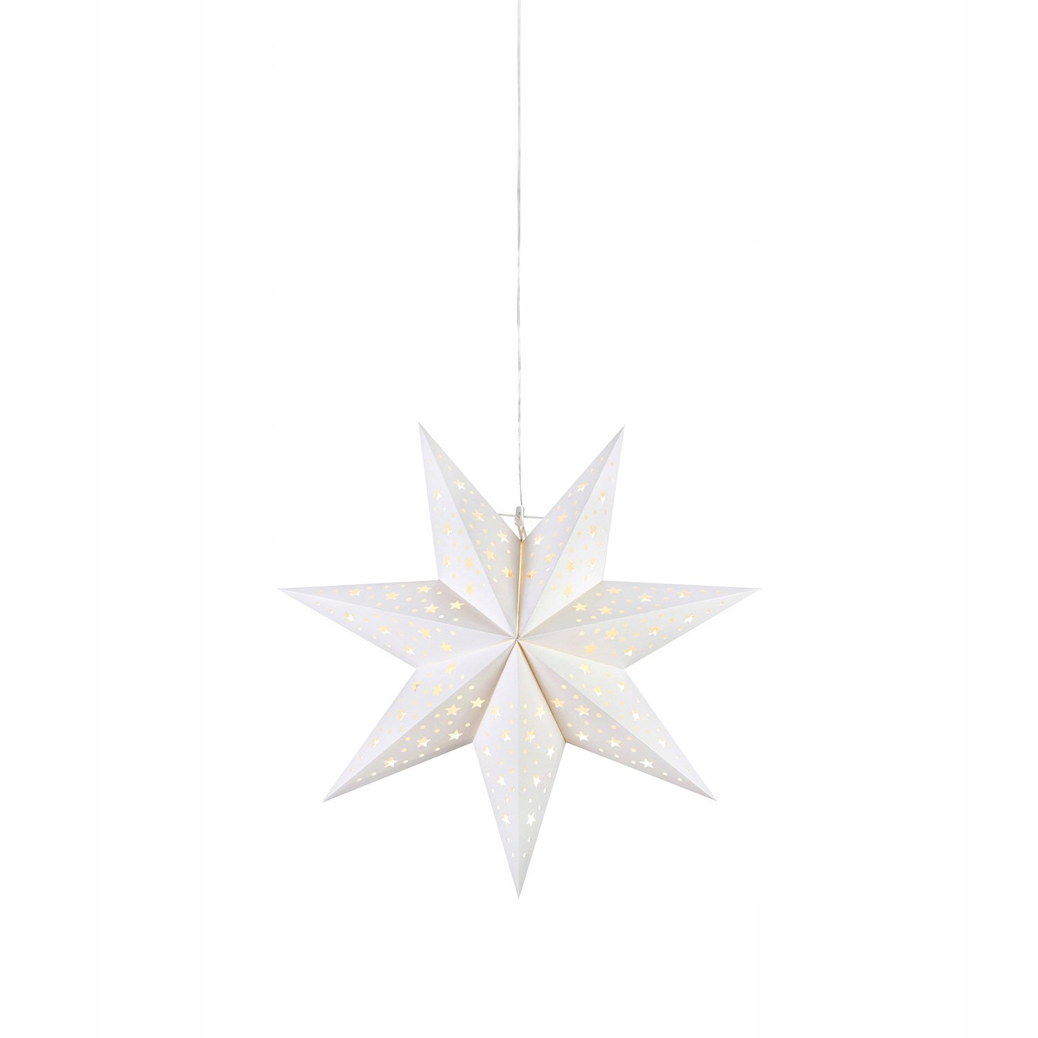 Gwiazda Świetlna Wisząca 45 cm Biała Blank – Elegancka dekoracja do Twojego wnętrza