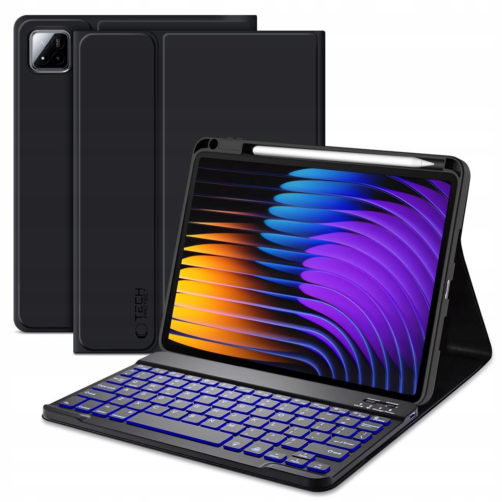 TECH-PROTECT SC PEN + KEYBOARD XIAOMI PAD 7 / 7 PRO BLACK – Funkcjonalne etui i klawiatura w jednym