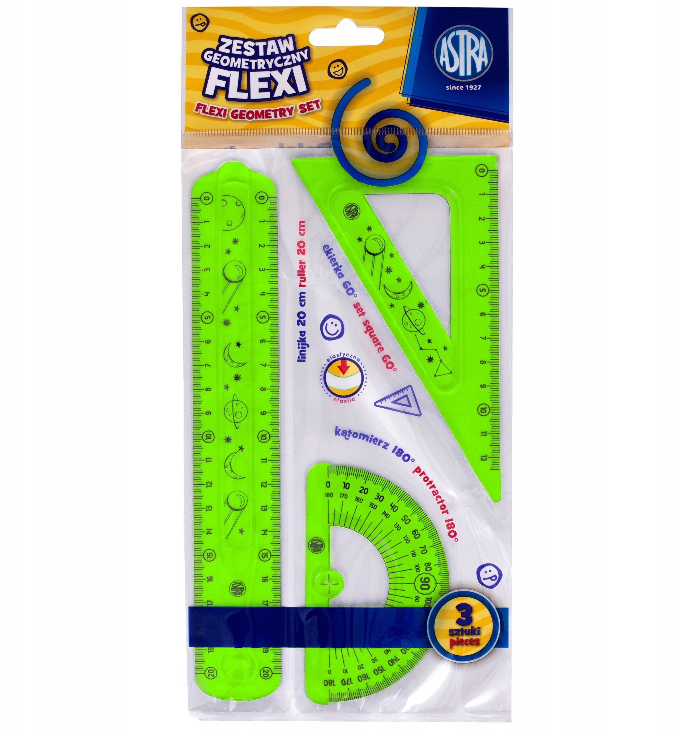 Zestaw geometryczny Flexi 3 el. – Idealny dla małych matematyków