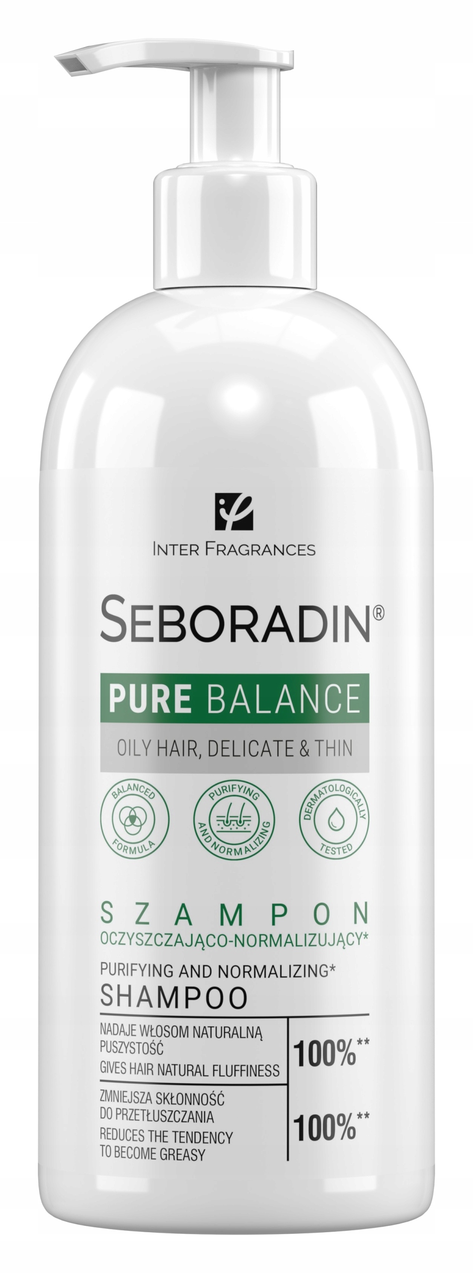 Seboradin Pure Balance Szampon do intensywnej pielęgnacji 400ml – Idealne rozwiązanie dla przetłuszczających się włosów