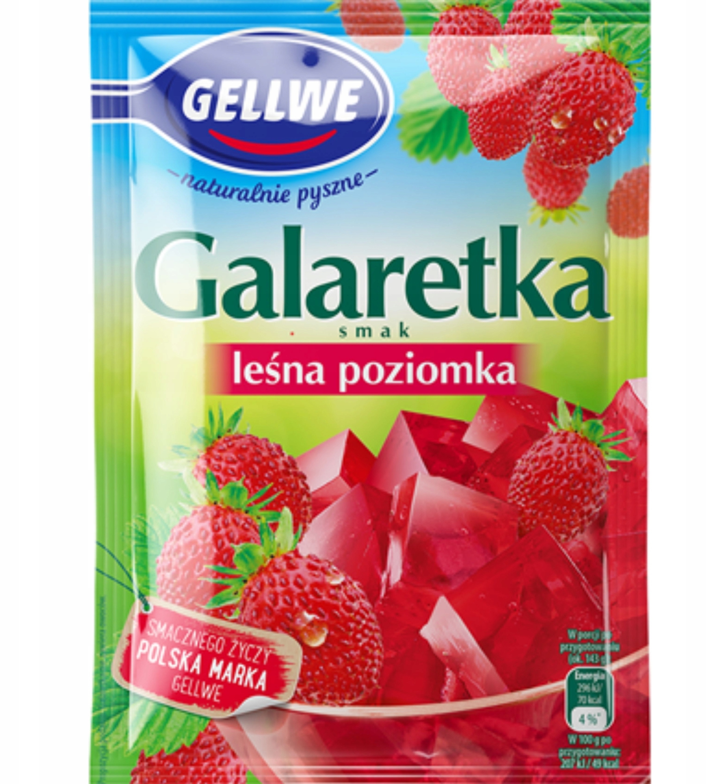 Gellwe galaretka leśna poziomka 72g – Smak leśnych owoców w każdej łyżce