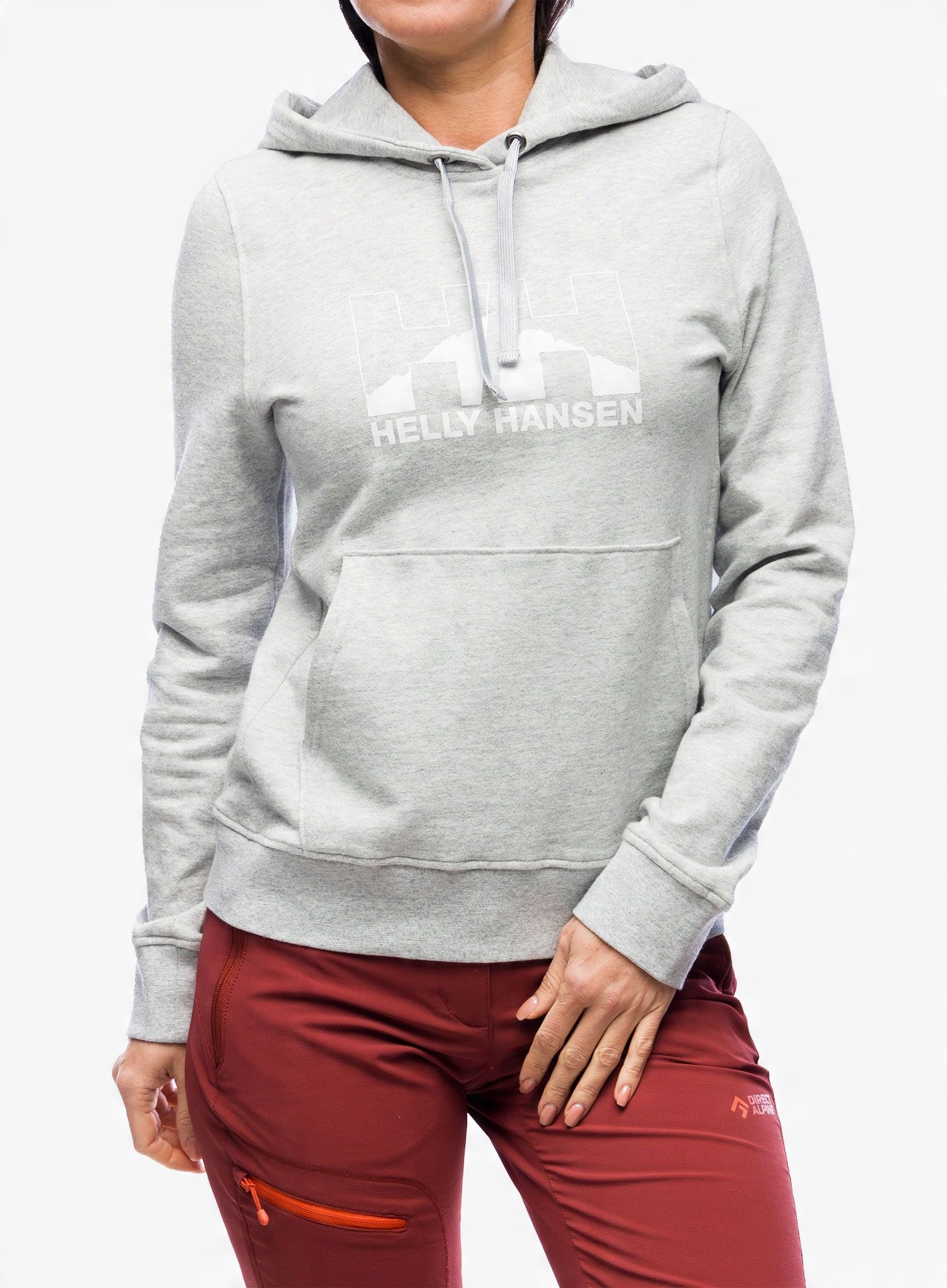 Bluza damska Helly Hansen Nord Graphic Pullover Hoodie - grey melange