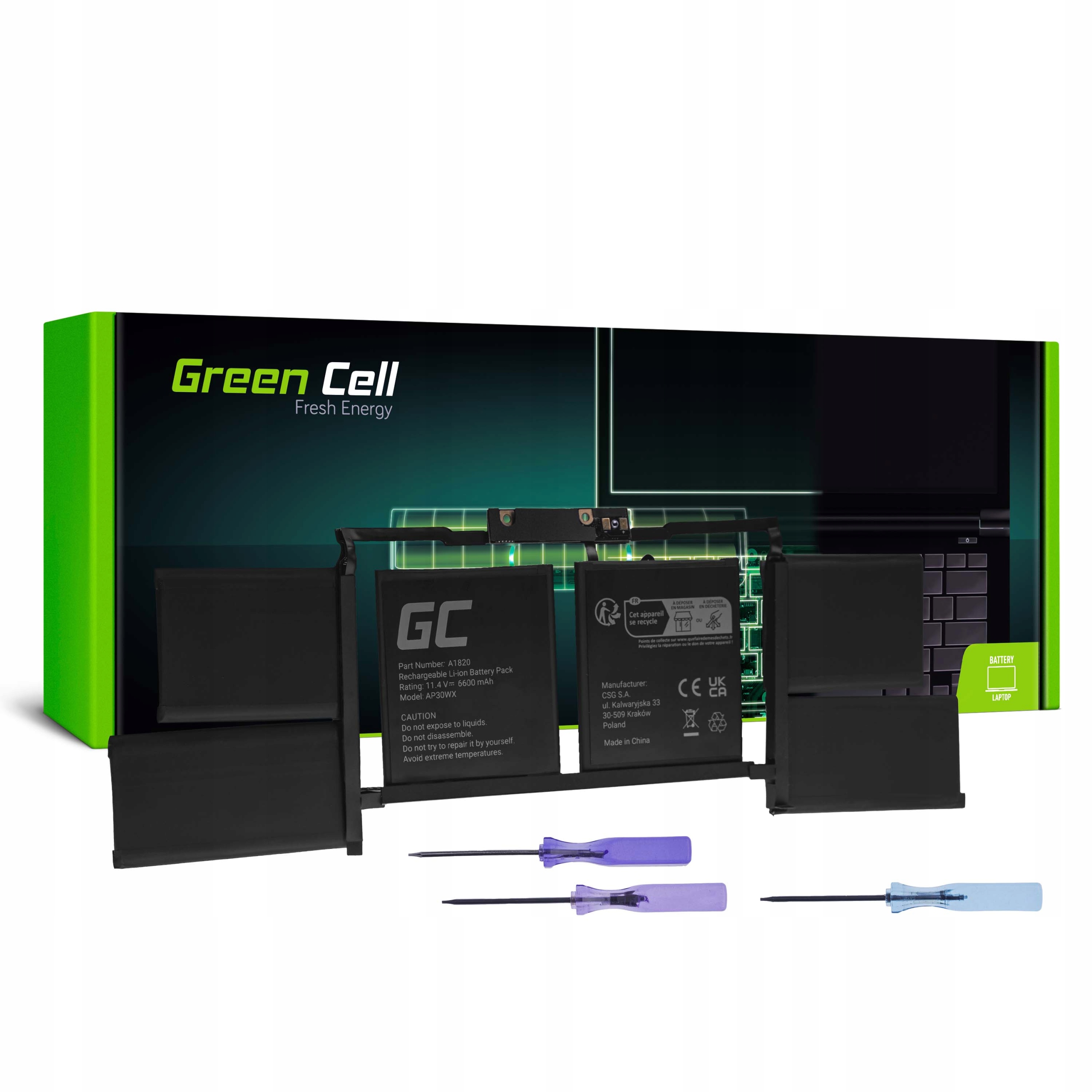 Bateria Green Cell A1820 do Apple MacBook Pro 15 A1707 – Wydajność i niezawodność