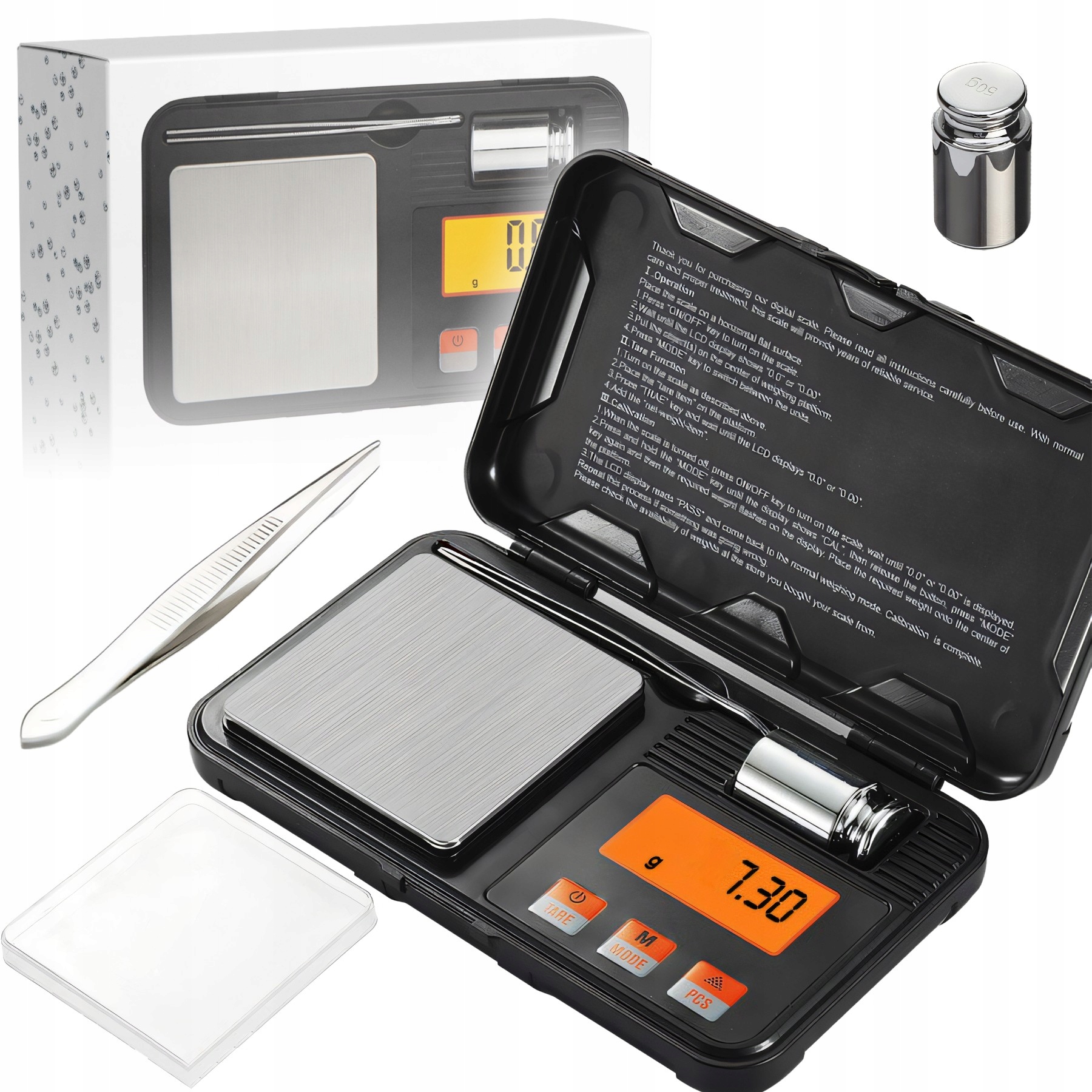 WAGA JUBILERSKA DOKŁADNA 200g 0,01g KUCHENNA LCD BATERIE TACKA CIĘŻAREK – Precyzyjne ważenie dla każdego