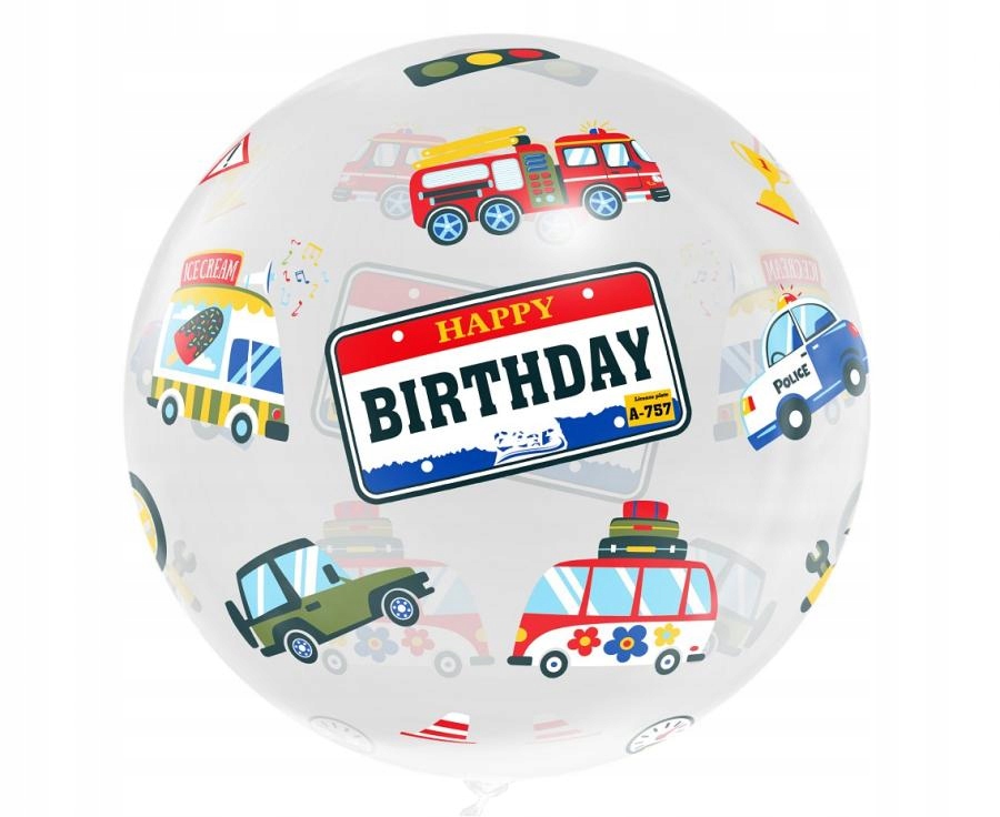 Foliowy balon z nadrukiem pojazdów – Zachwyć solenizanta!