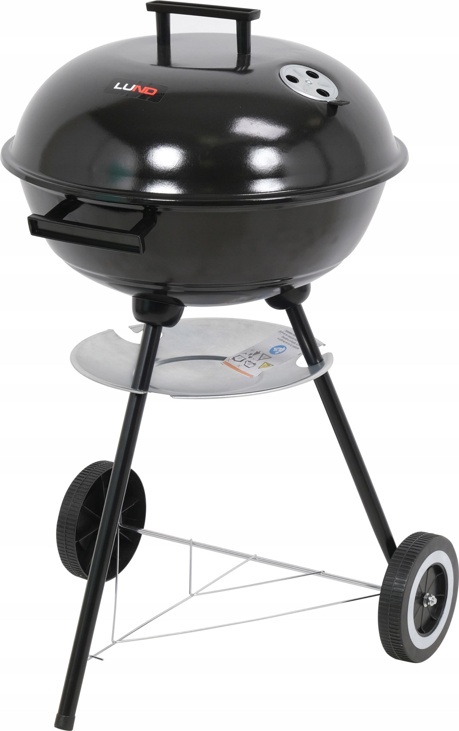 Grill węglowy Toya LUND – Okrągły grill z pokrywą 41 cm do ogrodu