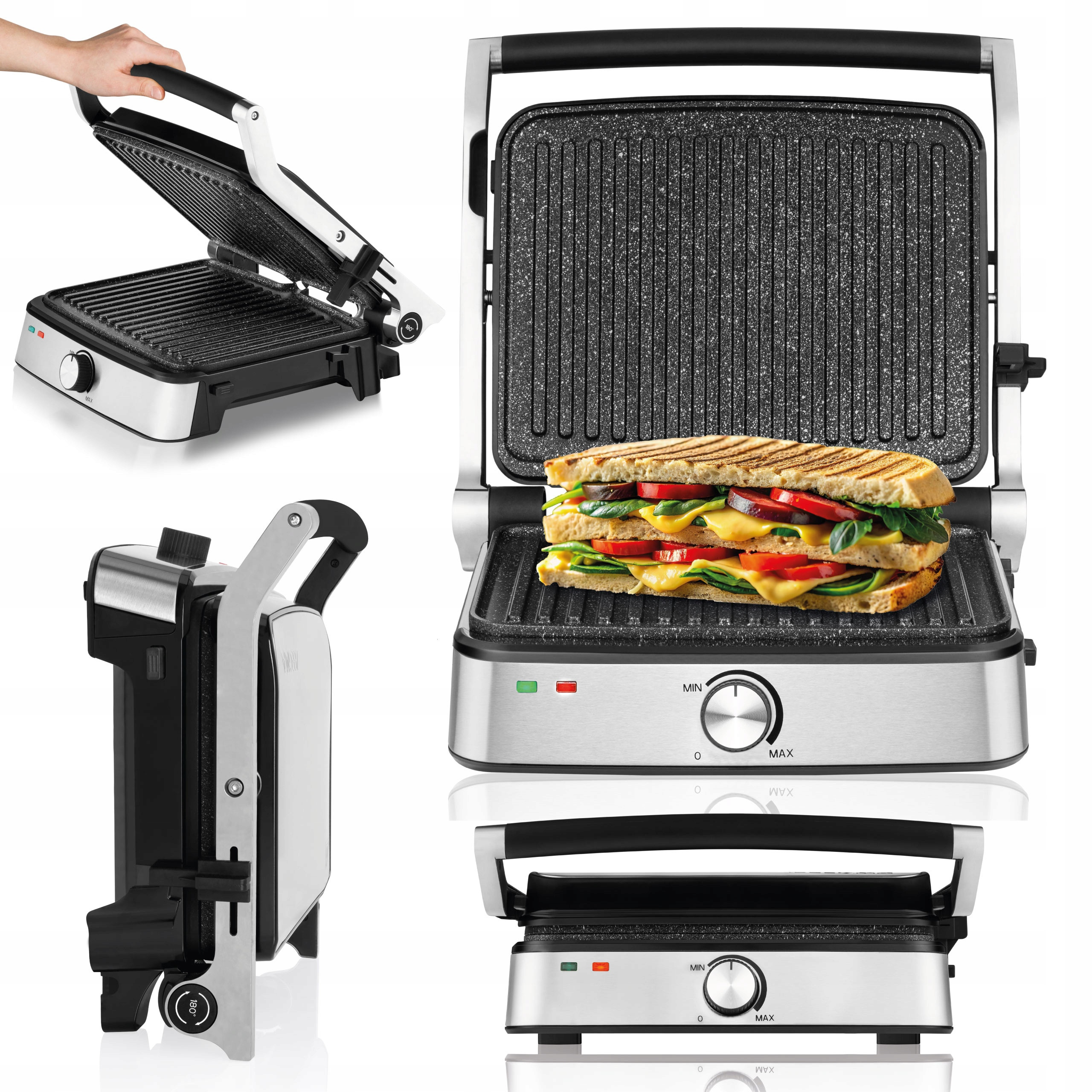 Grill Elektryczny Opiekacz Do Kebaba Kontaktowy XXL 2000W – Idealny do grillowania przez cały rok