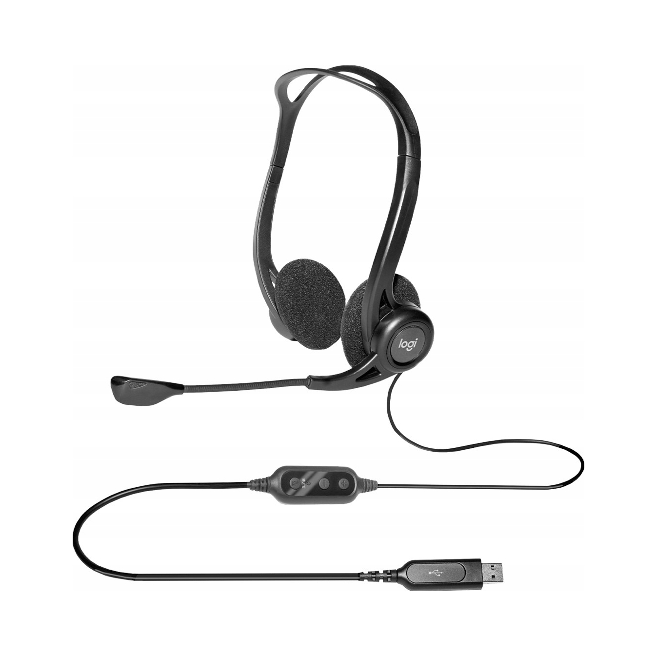 Słuchawki nauszne Logitech Headset 960 OEM USB – Doskonałe do komputera i laptopa