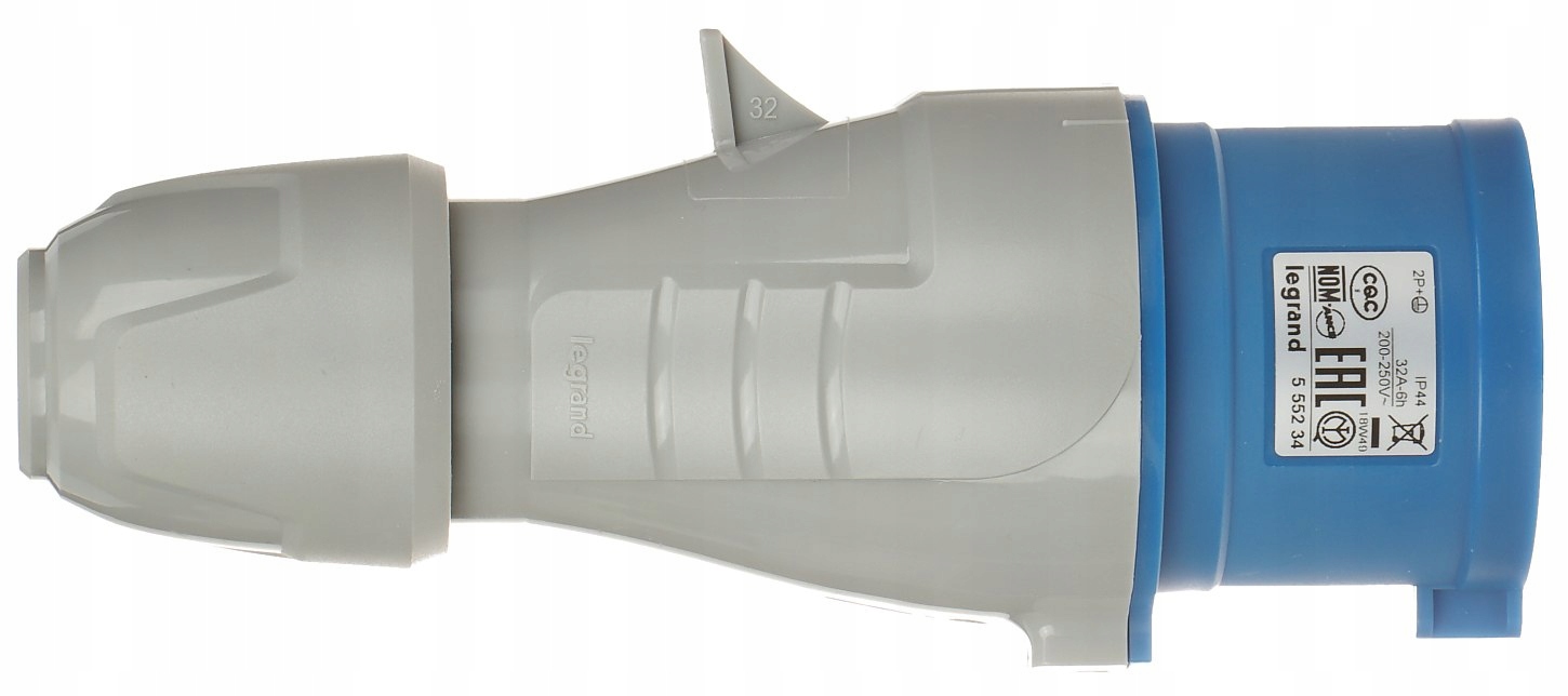 Przenośna wtyczka przemysłowa o podwyższonej szczelności