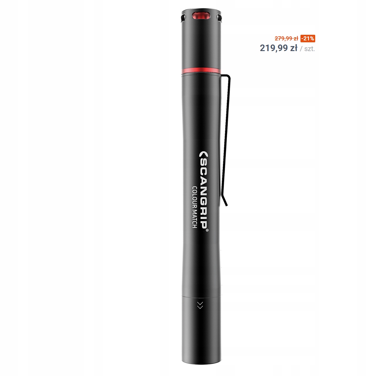 Scangrip Akumulatorowa latarka długopisowa z 2 BARWAMI ŚWIATŁA 100 lm MATCH PEN R 03.5122 – Niezawodne oświetlenie w każdej sytuacji