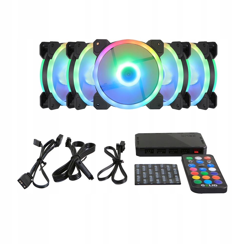 Gelid 120mm Amber5 ARGB Combo Bundle (RF-RGB-MP-01) – Wydajność i styl w jednym