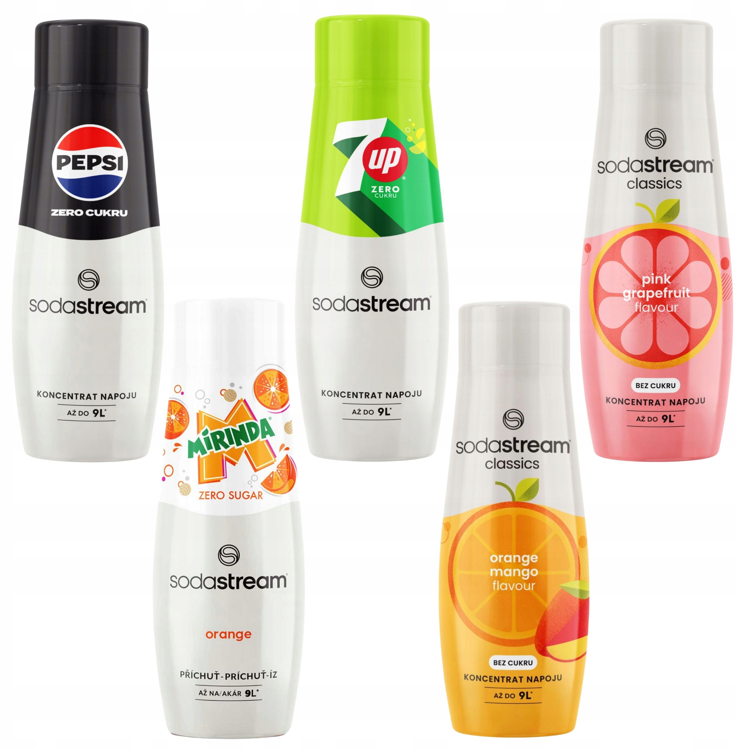 SODASTREAM 7Up Zero, Orange-Mango, Grape, Pepsi Zero, Mirinda Zero – Smaki bez cukru w Twojej kuchni