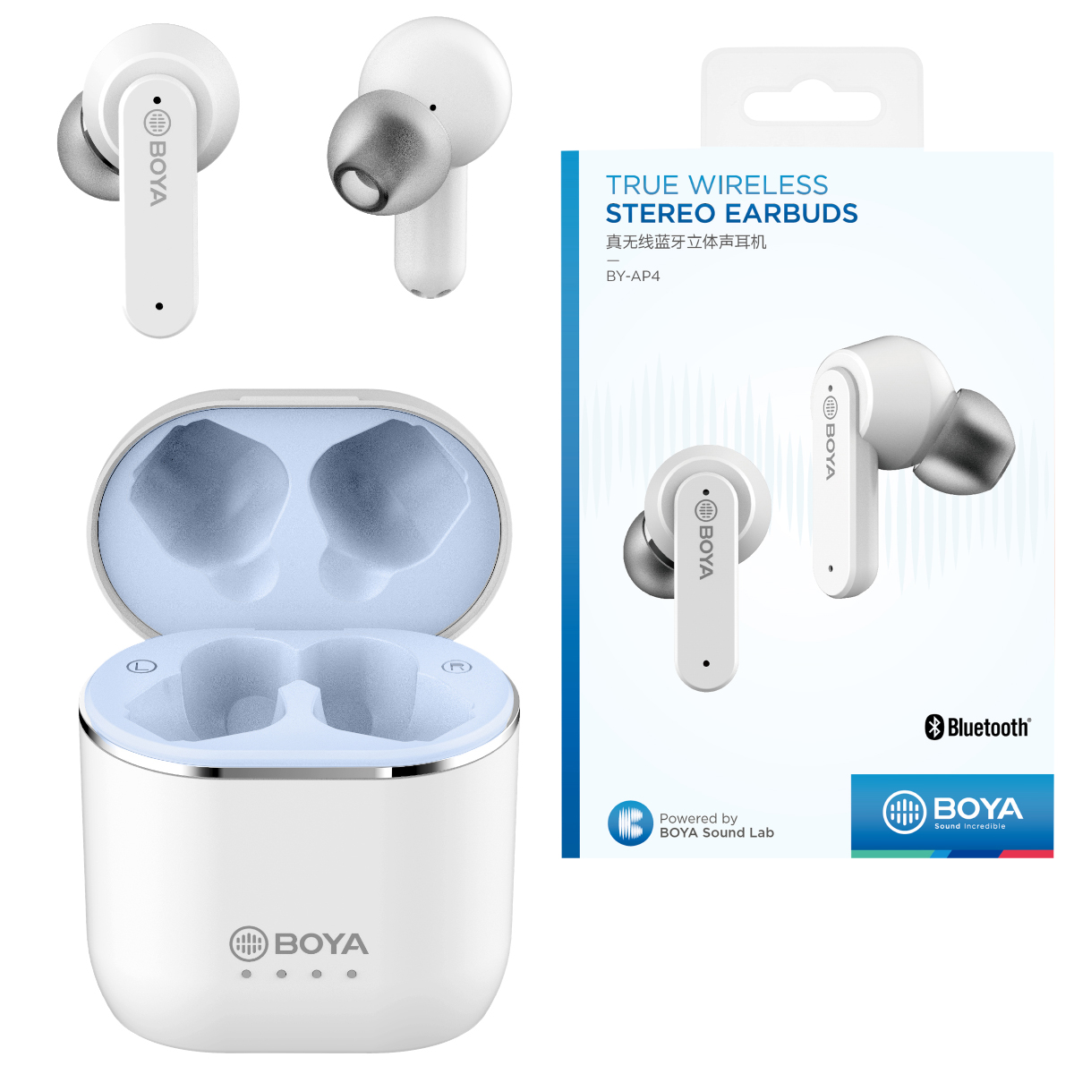 BY-AP4 WHITE – Bezprzewodowe słuchawki douszne dla każdego