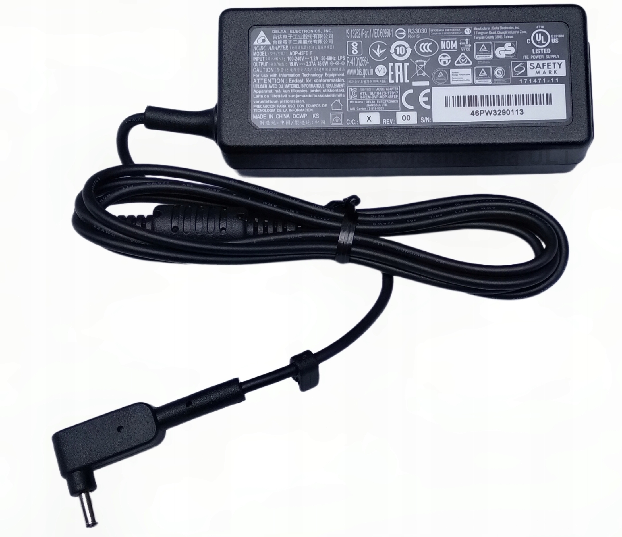Zasilacz do laptopa Acer AC ADAPTOR 45W 19V – Niezawodne zasilanie dla Twojego laptopa
