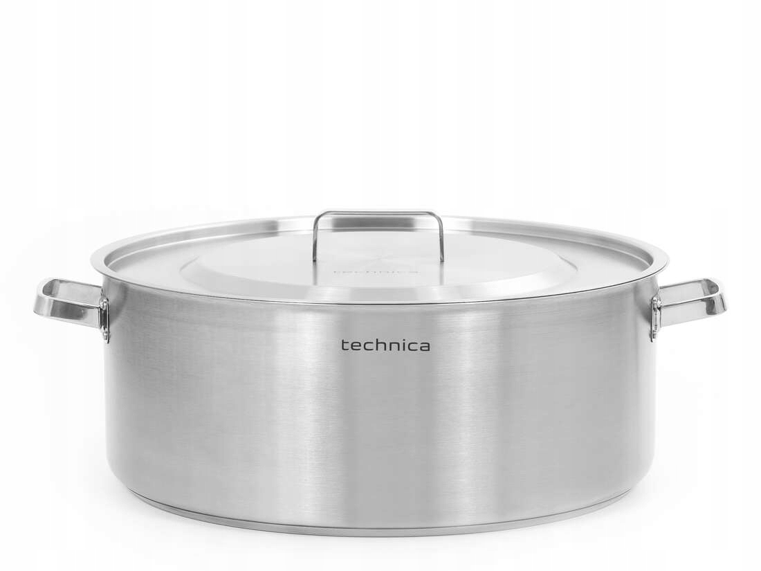 Garnek do duszenia 39,3 l o średnicy 500 mm z pokrywką ze stali nierdzewnej | TECHNICA, Platinum Line – Idealny wybór do każdej kuchni
