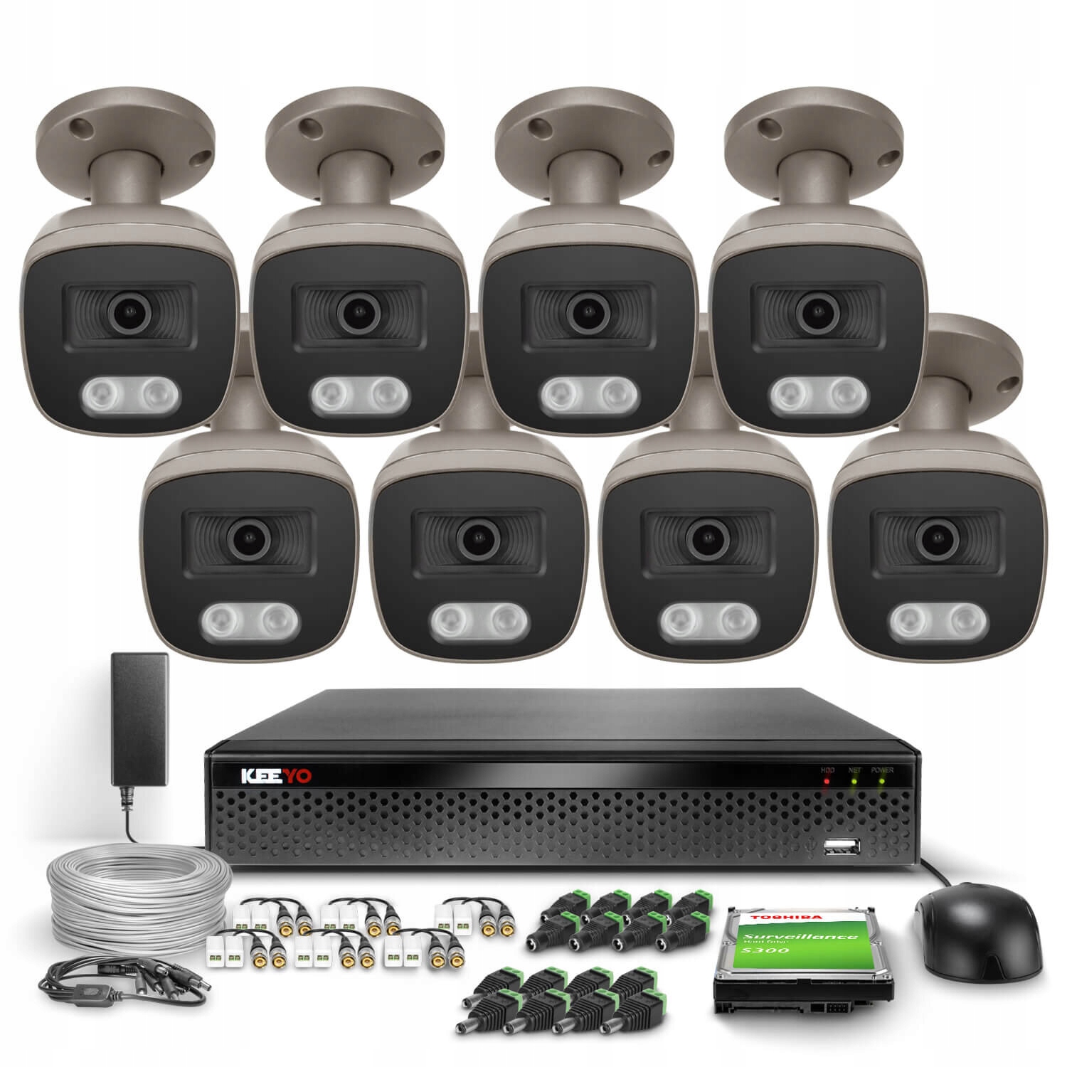 Zestaw do monitoringu 8x LV-E-AL5M25TF-G 5Mpx IR 25m – Bezpieczeństwo na wyciągnięcie ręki