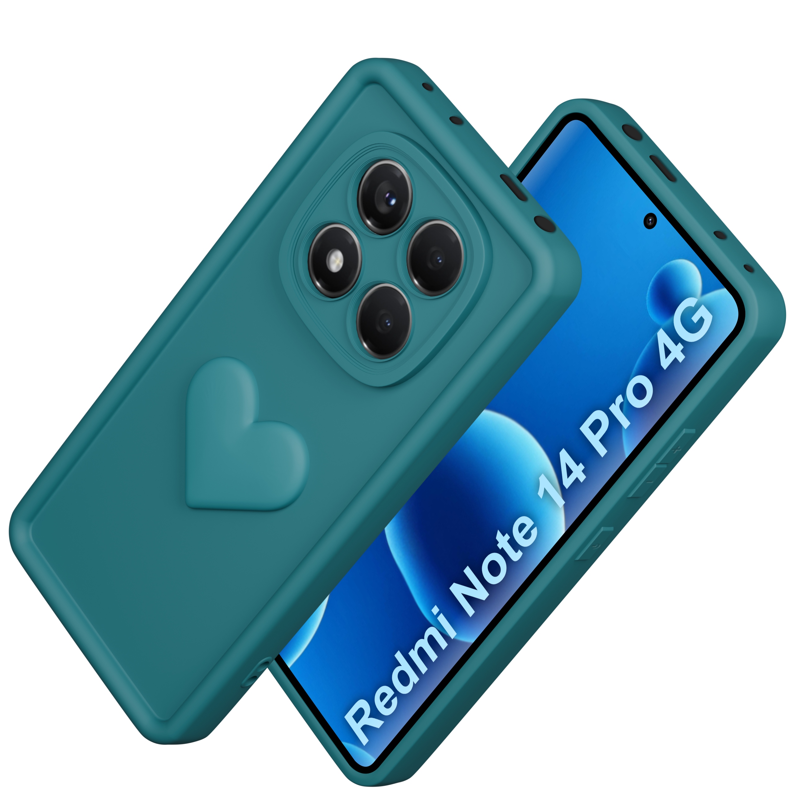 Etui do Xiaomi Redmi Note 14 Pro 4G silikonowe MATOWE serce – Ochrona i styl w jednym