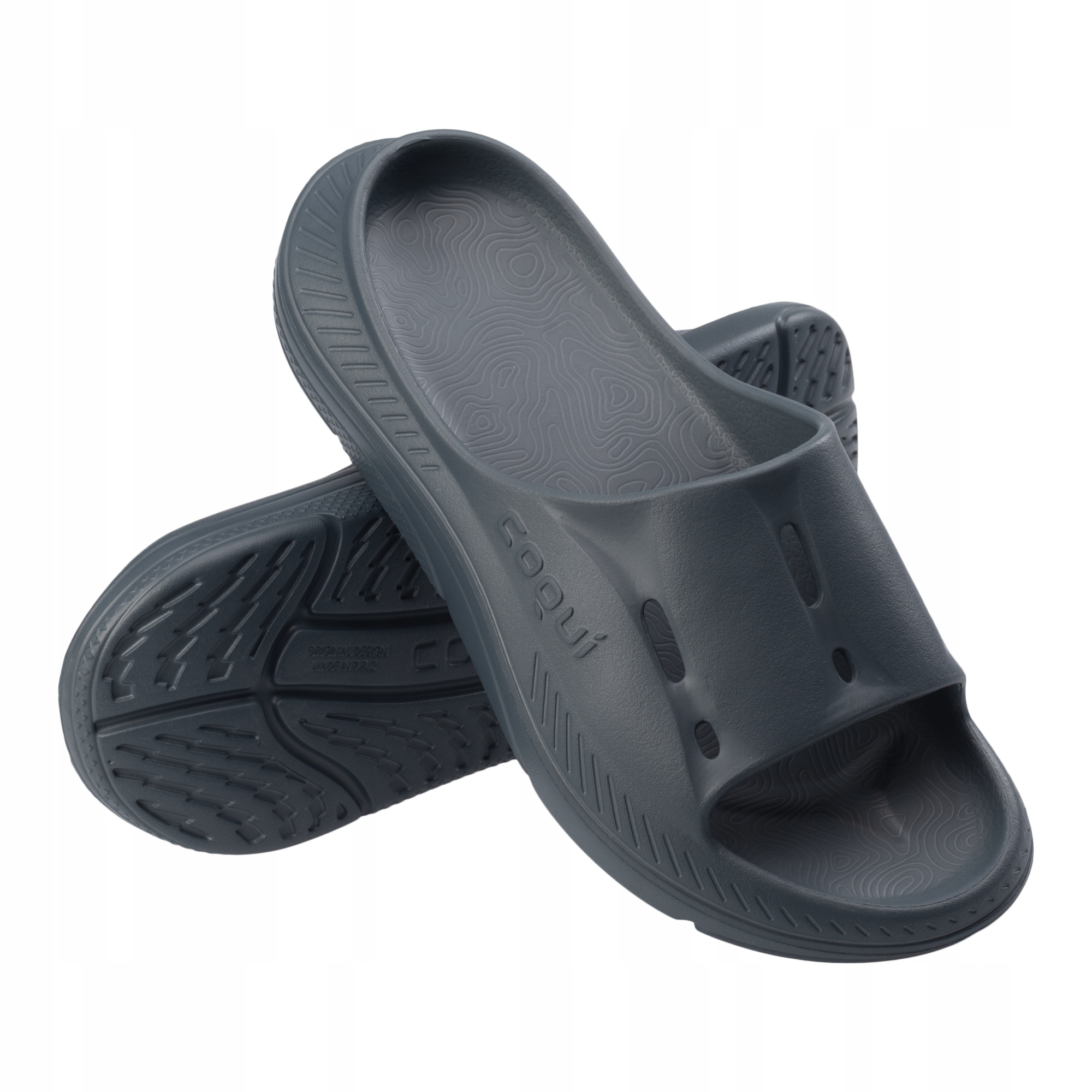 Stylowy design – Klapki KOBE w eleganckim szarym kolorze