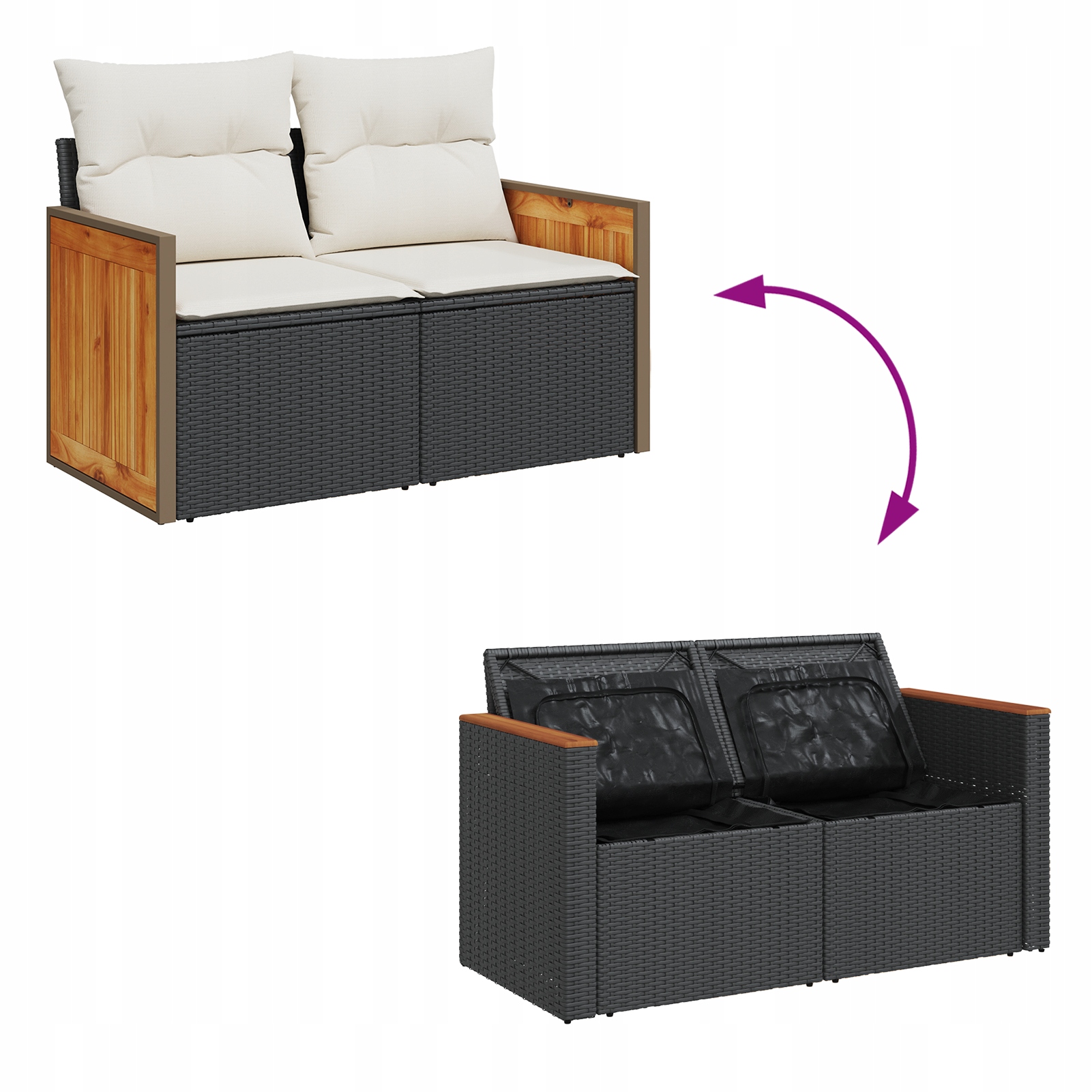 Elegancki design z czarnego polirattanu