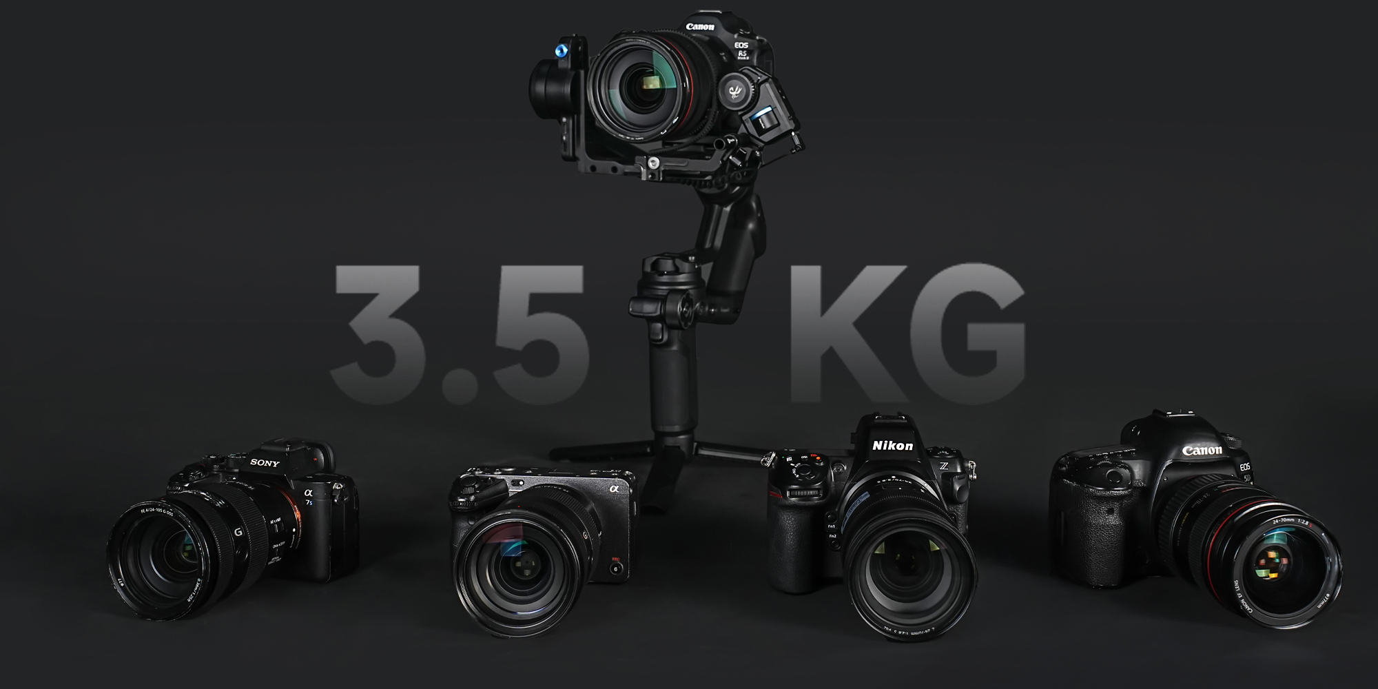 width=100% Gimbal ręczny FeiyuTech Scorp 3 Kit do aparatów VDSLR i kamer