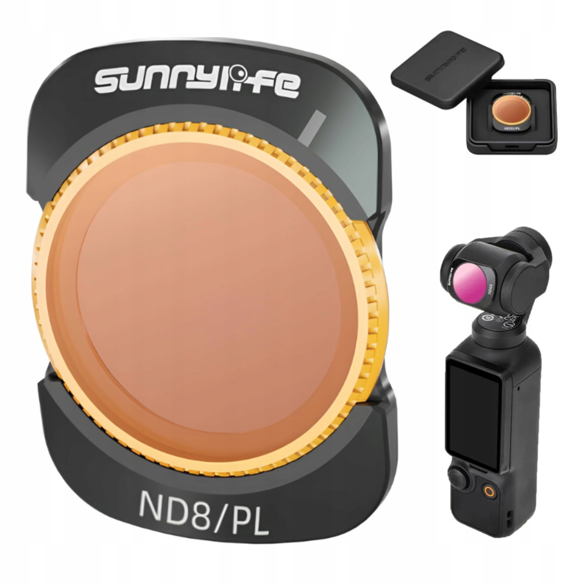 Filtr Szary z Polaryzacją ND8/PL do DJI OSMO POCKET 3 Magnetyczny + Etui – Idealne akcesorium dla Twojej kamery