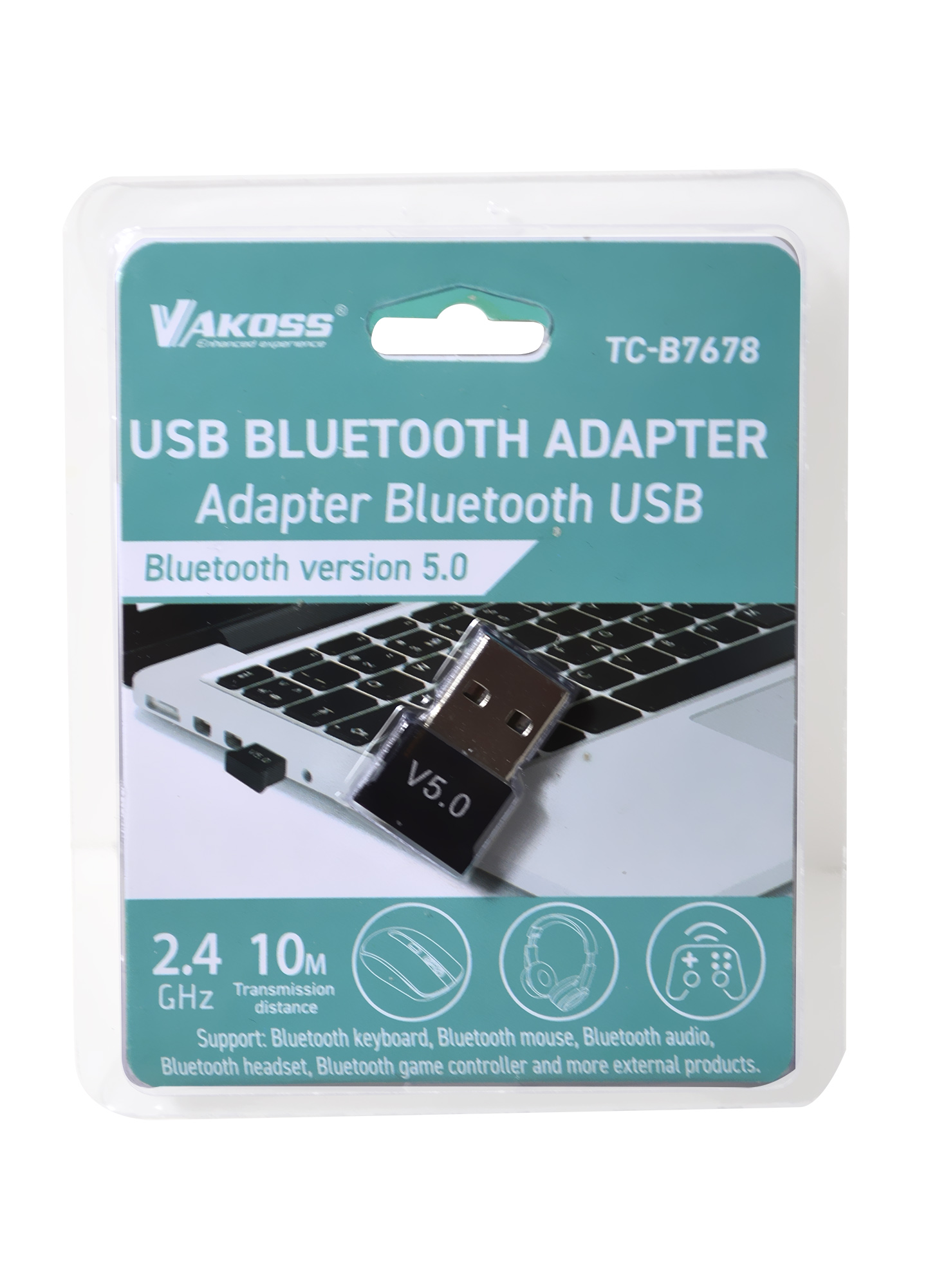 Adapter Bluetooth USB Vakoss TC-B7678 – Twoje połączenie bezprzewodowe