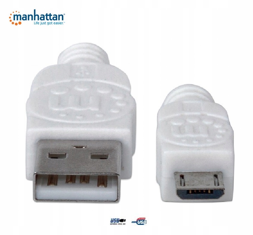 Złącza: USB 2.0 Typ-A męski i Micro-B męski – Uniwersalne zastosowanie