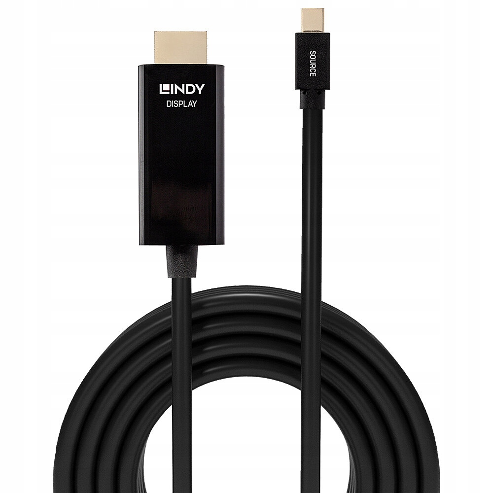 Kabel Mini DisplayPort - HDMI 3m czarny Lindy 36928 – Wysoka jakość obrazu