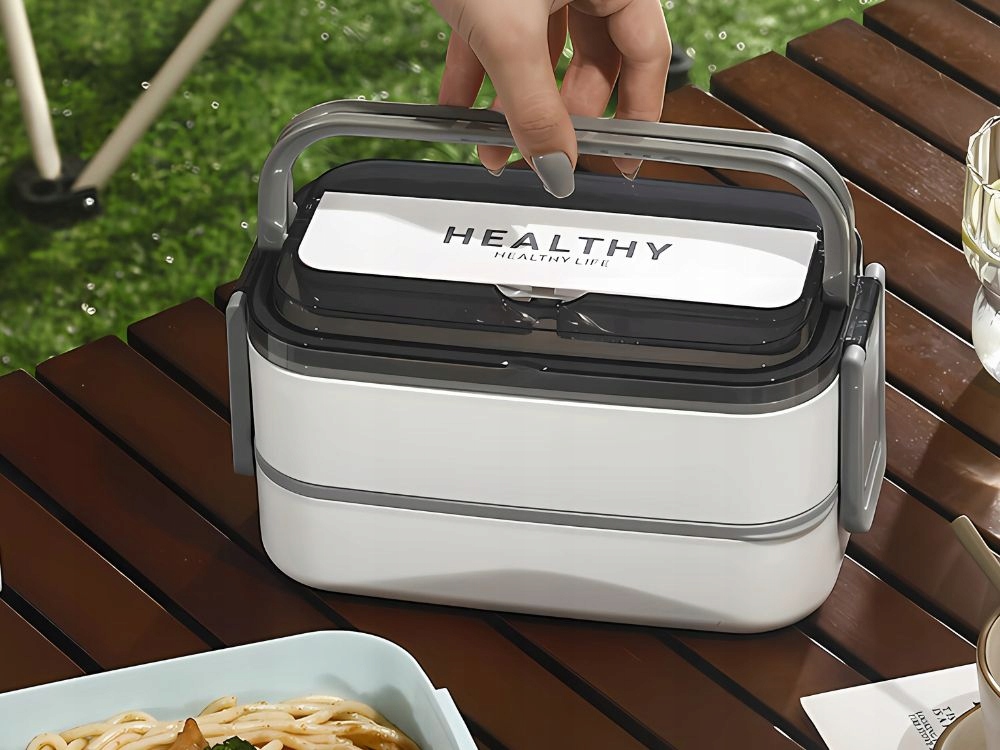 Piętrowy lunchbox XXL – Wygoda i świeżość jedzenia