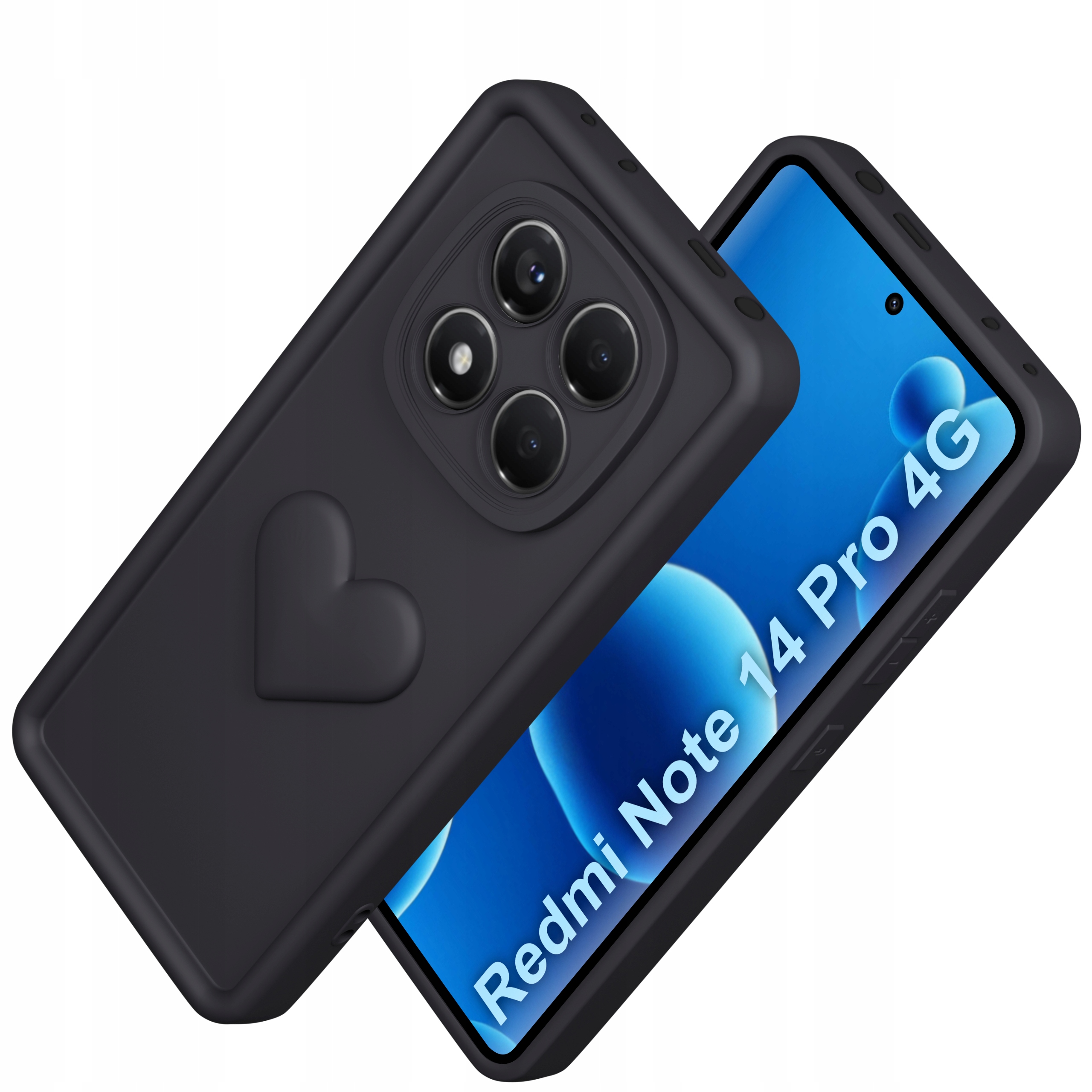 Etui do Xiaomi Redmi Note 14 Pro 4G silikonowe MATOWE serce – Ochrona i styl w jednym