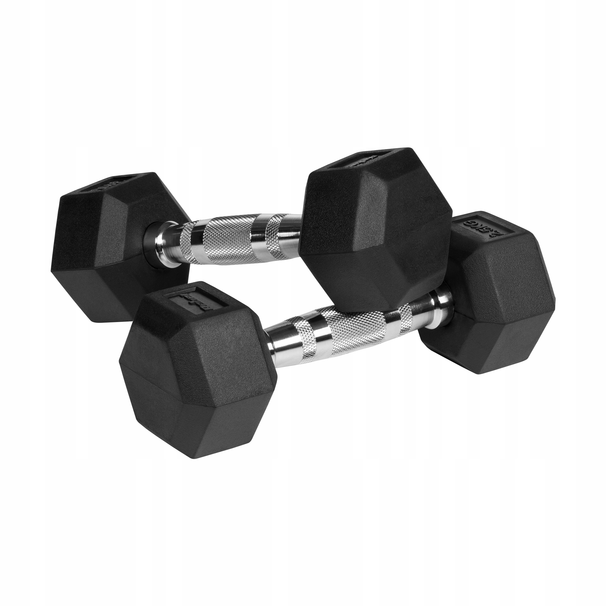 Sześciokątny kształt zapobiegający toczeniu się hantli