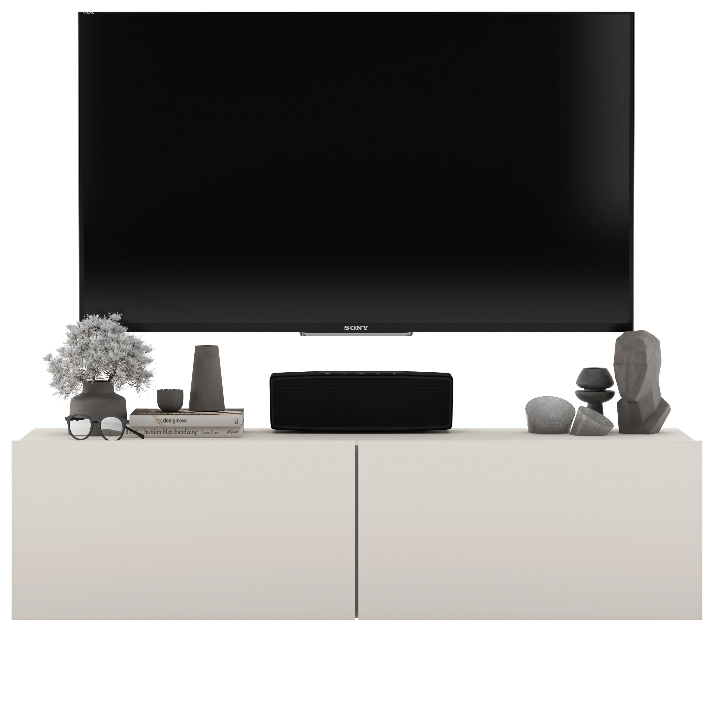 Wisząca szafka RTV 120 cm – Mała komoda Kaszmir MAT