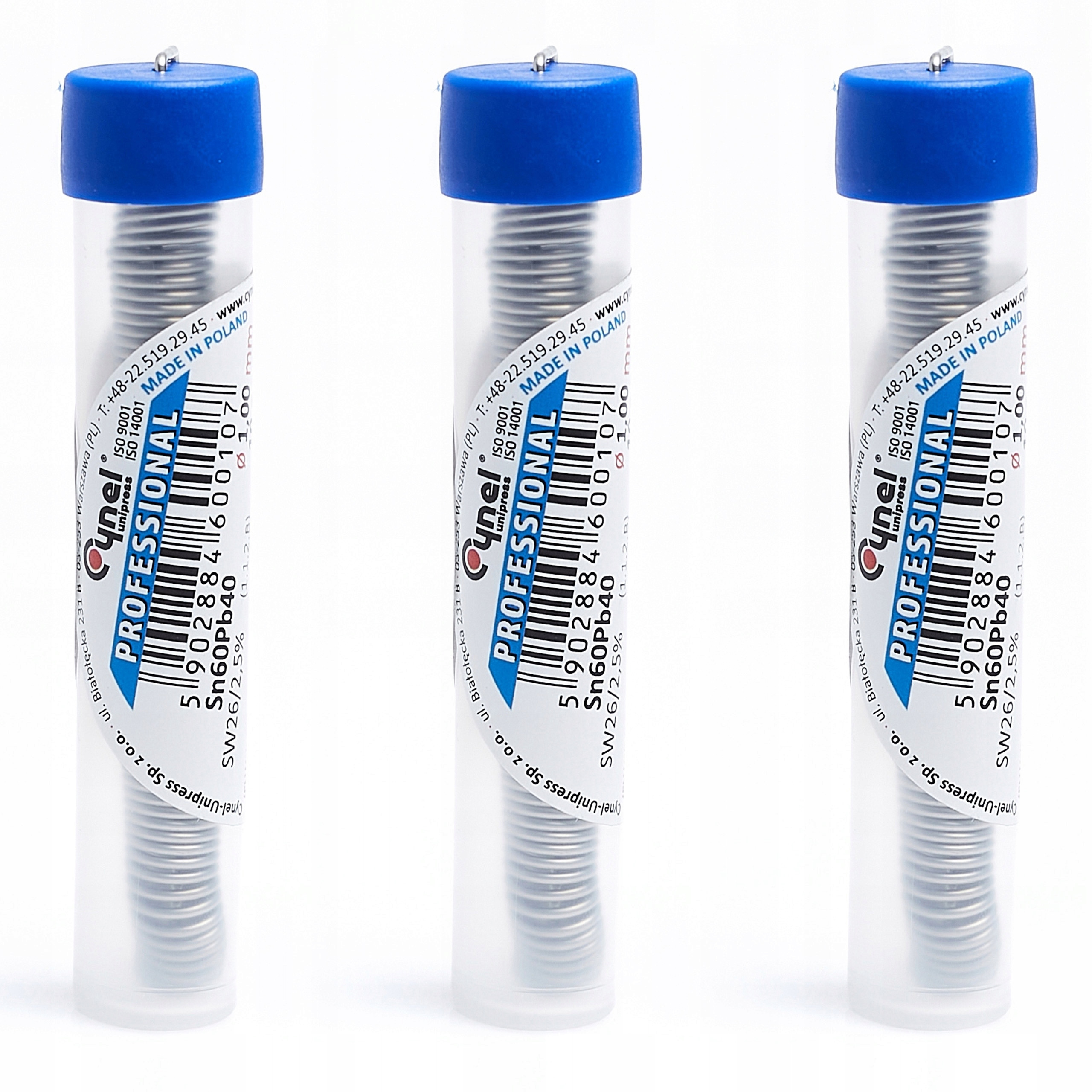 Cyna do Lutowania z Topnikiem 2,5% Ołowiowa S-Sn60Pb40 Cynel 1mm 3m 3x 16g – Idealne rozwiązanie dla elektroników